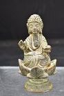 Qing Dynasty, Liao Style Miniature Statue of Buddha