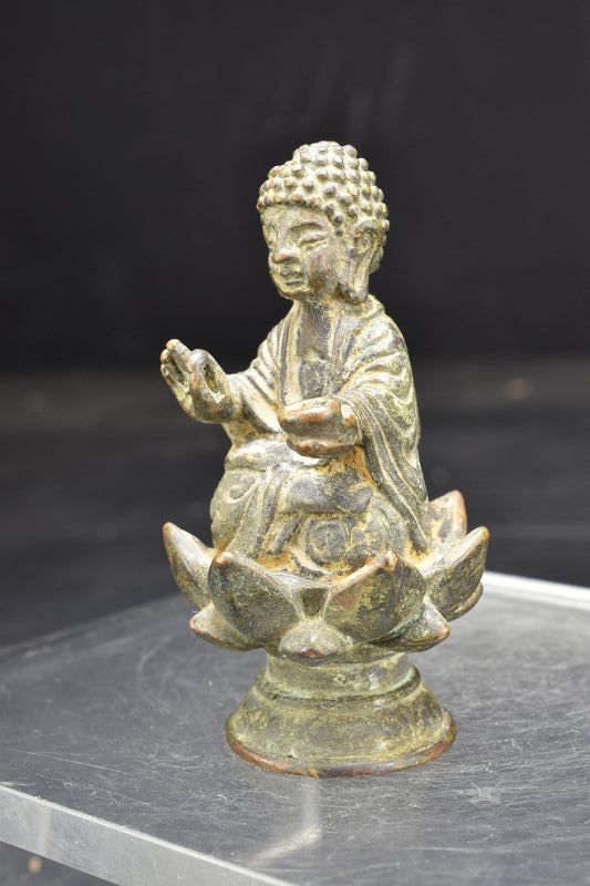 Qing Dynasty, Liao Style Miniature Statue of Buddha