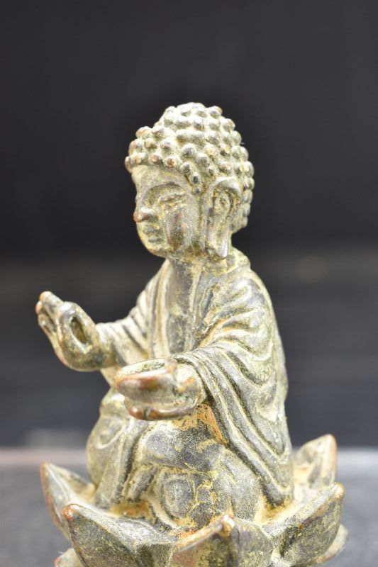 Qing Dynasty, Liao Style Miniature Statue of Buddha