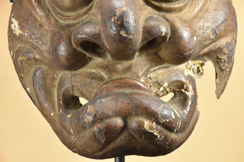 Ancient Kyogen Theater Mask, Japan, Early Edo Period