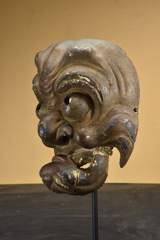 Ancient Kyogen Theater Mask, Japan, Early Edo Period