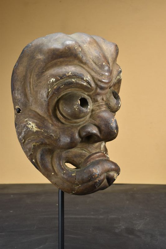 Ancient Kyogen Theater Mask, Japan, Early Edo Period