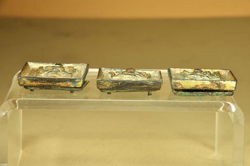 Rare Group of Three Tang Dynasty Belt Plates