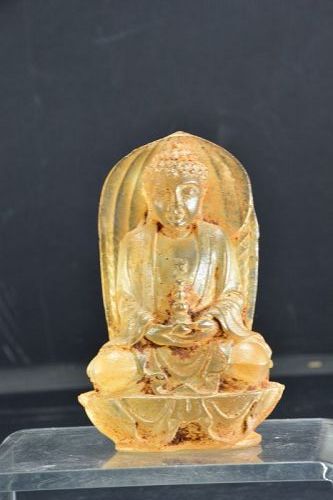 Glass Statue of Buddha, China, Qing Dynasty