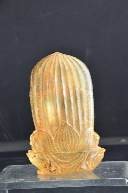 Glass Statue of Buddha, China, Qing Dynasty