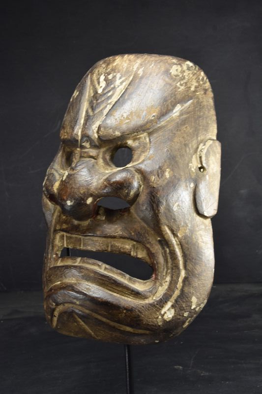 Ancient Kyogen Mask, Japan, Early Edo