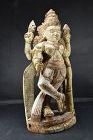 Important Statue of God Vishnu, India,19th C.