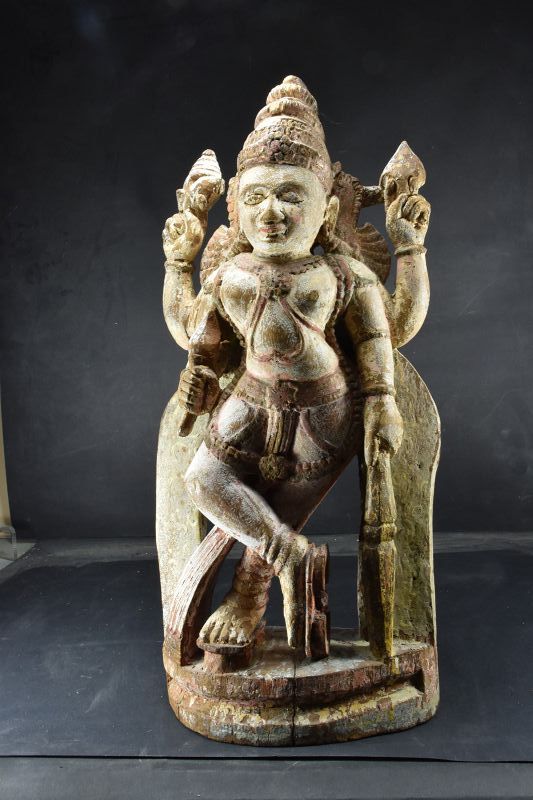 Important Statue of God Vishnu, India,19th C.