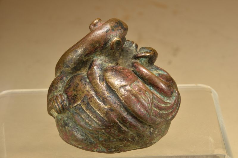 Important Bronze Mat Weight, China, Han Dynasty