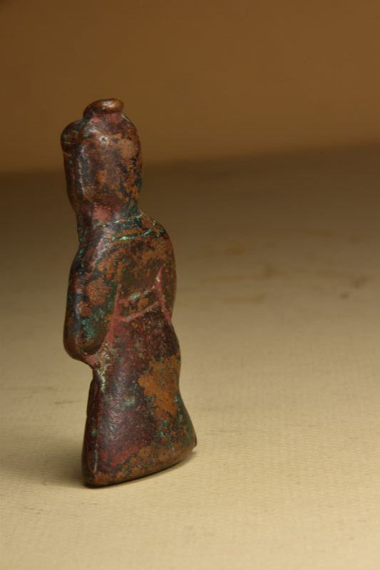 Miniature Bronze Statue of a Musician, China, Tang Dynasty