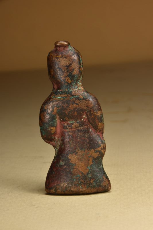 Miniature Bronze Statue of a Musician, China, Tang Dynasty