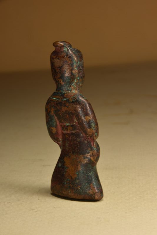 Miniature Bronze Statue of a Musician, China, Tang Dynasty