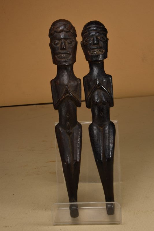 A Rare Pair of Dayak Amulets