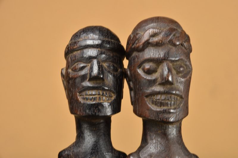 A Rare Pair of Dayak Amulets