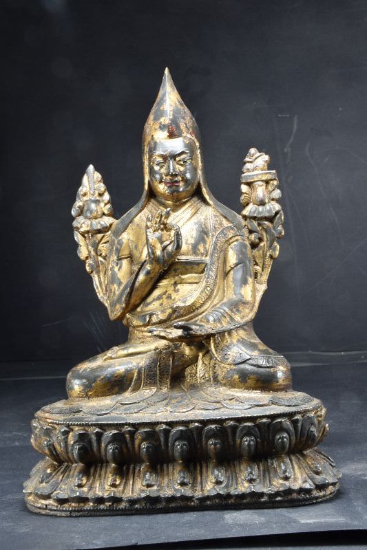 Gilt Bronze Statue of Padsambhava, Tibet, 19th Century