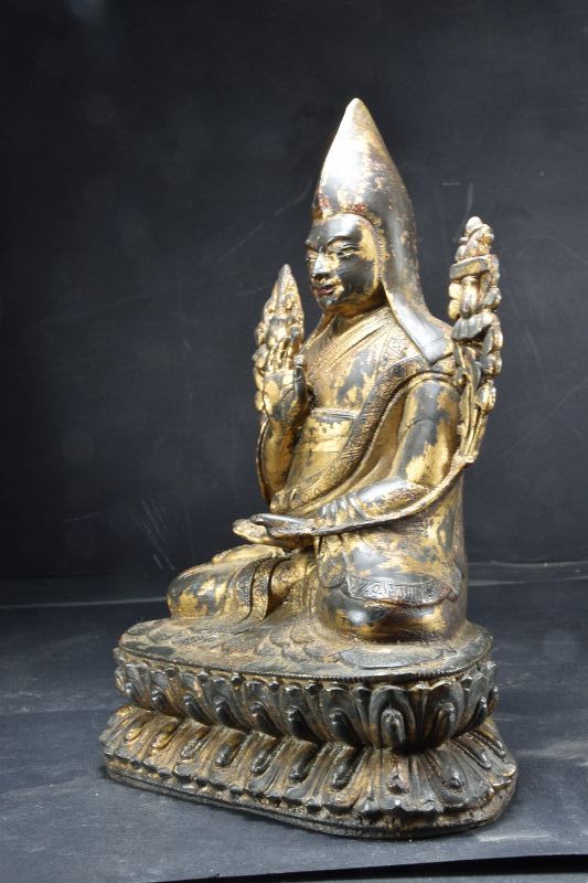 Gilt Bronze Statue of Padsambhava, Tibet, 19th Century