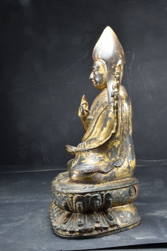 Gilt Bronze Statue of Padsambhava, Tibet, 19th Century