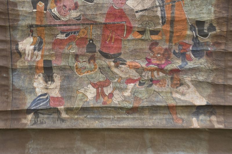 Rare Taoist Painting Depicting Hell, China, Yao Ethnic Group