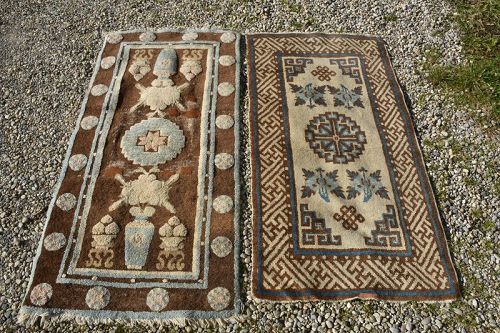 A Pair of Old Rugs, China, Early 20th C.
