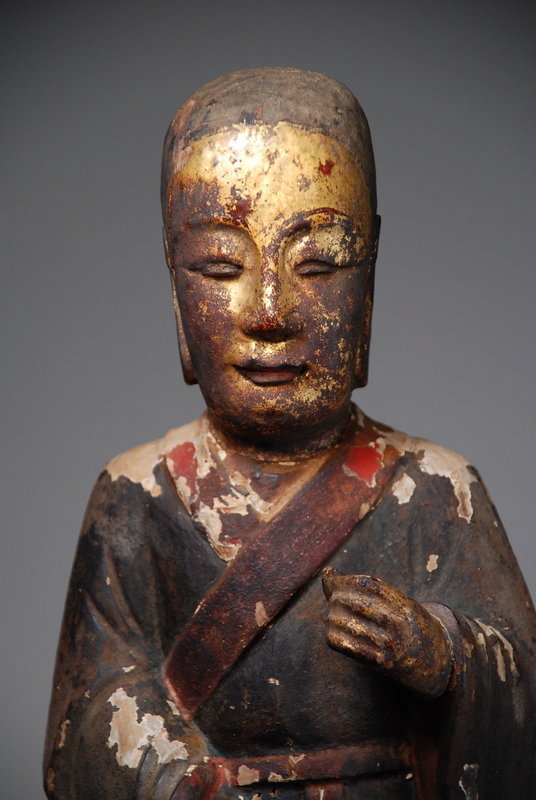 Statue of a Buddhist Holy Man, China, 18th C.