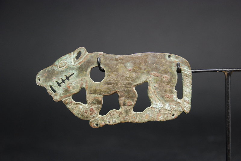 Pair of Bronze Plaques, China, Ordos Culture