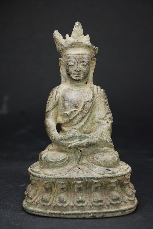 Statue of Crowned Buddha, Tibet, 16th C.