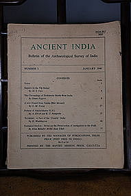 Ancient India Bulletin, No 1, Jan. 1946