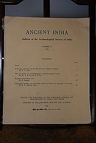 Ancient India Bulletin, No 17, Year 1961