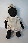 Black cloth antique baby doll unusual to find early nice