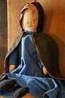 Big impressive antique Amish doll with great clothes 22"