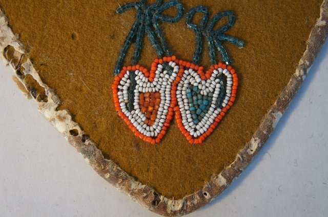 Folk art Native American love token Valentine stars hearts and flower