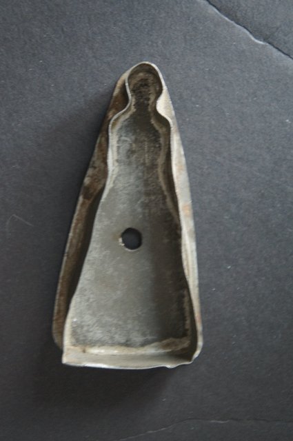 Antique tin woman cookie cutter 3 1/2&quot;