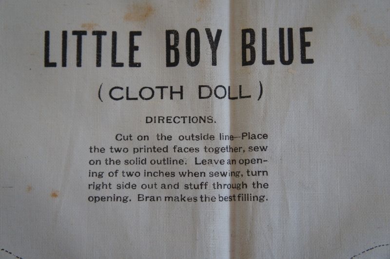 Large doll pattern Little Boy Blue uncut 29&quot;x21&quot; suitable for framing