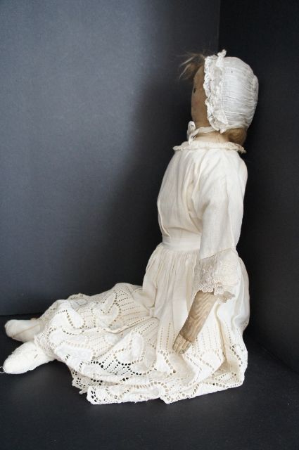 Afternoon tea for blue eyed beauty, 26&quot; tall all hand sewn antique