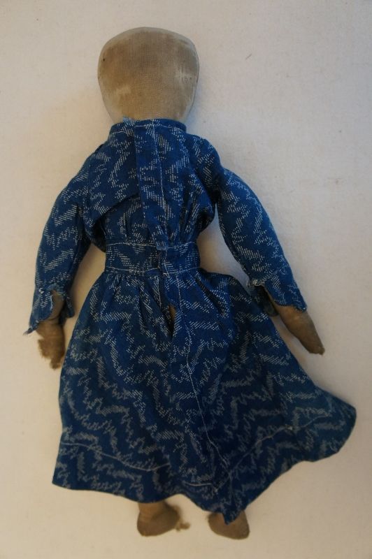 Girl next door with sweet face, nice calico dress 14&quot; doll
