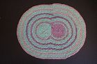 Amish braided mat double circle 13" by 10" C.1890