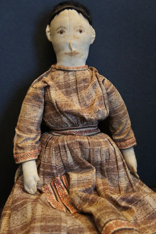 Very fine hand sewn 1880 doll great clothes amazing hair 16&quot;