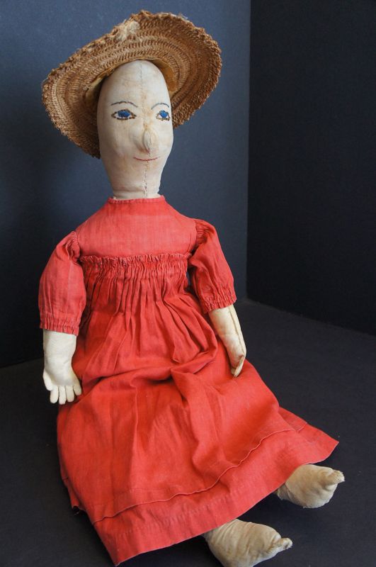 Make-do doll 24&quot; tall great center seam face her name is Lizzy 1890