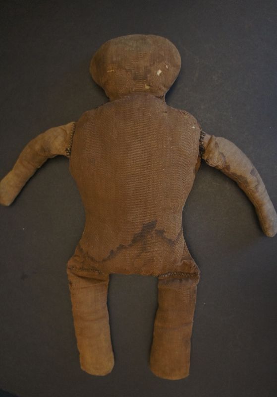 Black doll toy with great face C. 1900