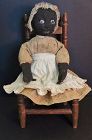 Very nice little 13" stockinette black doll great face great clothes