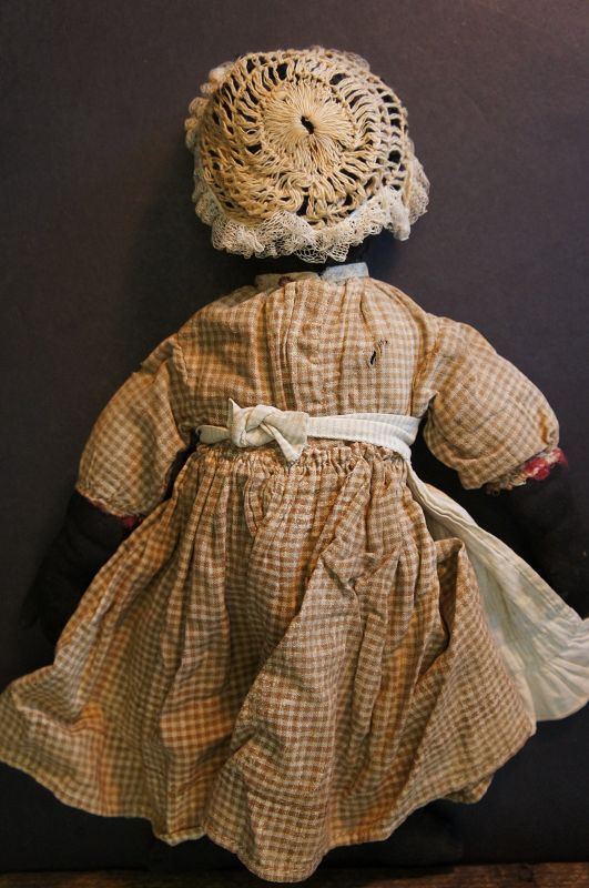 Very nice little 13&quot; stockinette black doll great face great clothes