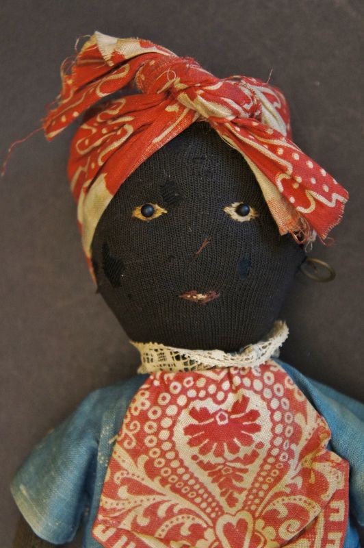 Antique black broom doll really nice face