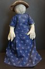Folk art doll  willing to give a helping hand, a big one 17"