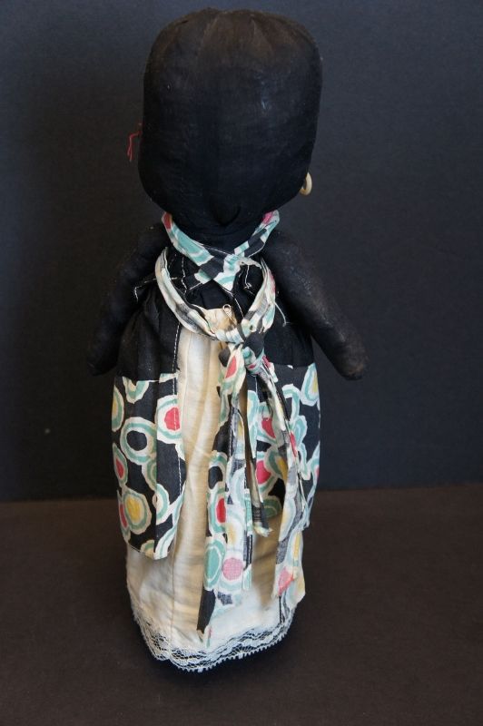 Outrageous and so folky black bottle doll 14&quot;
