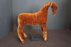 Great 11"  early antique velvet toy horse with style and beauty1870-80