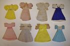 8 Paper doll dresses from the 1840's-1850's