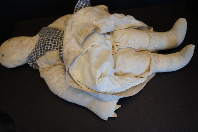 Big, heavy, rag stuffed outrageous cloth doll