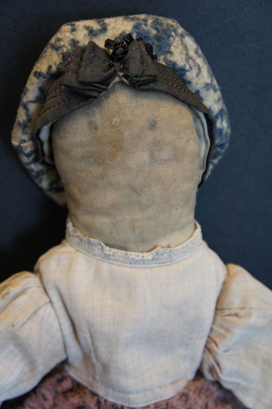 Old time pencil face 16&quot; rag doll that looks just right. C.1880