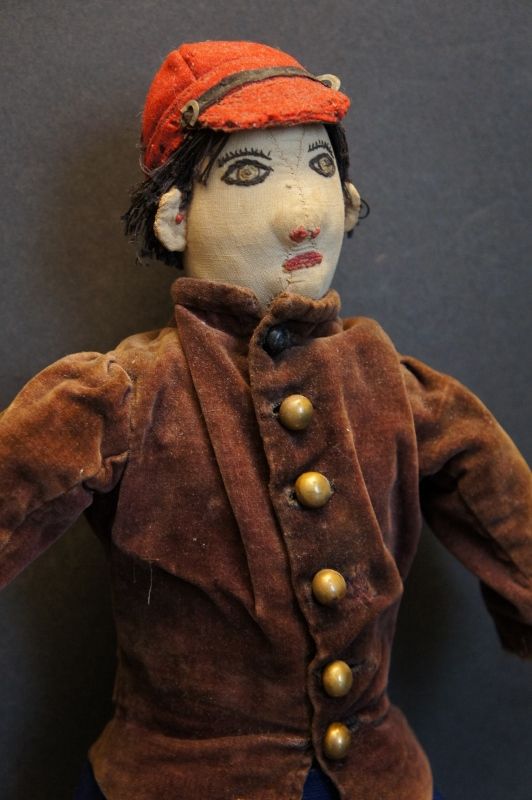 This little guy is a muscled up 17&quot; tall great face and clothes 1890