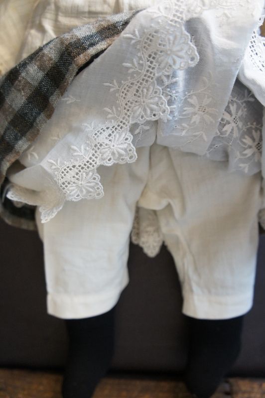 19&quot; antique painted linen face cloth doll